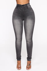 Way Too High Rise Skinny Jeans - Black